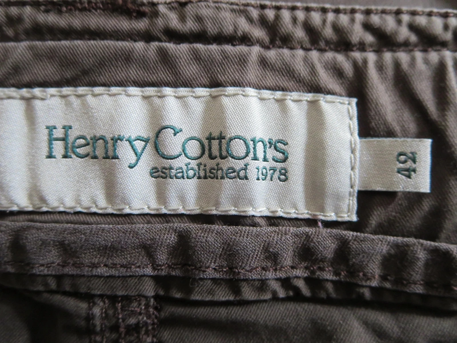 Jupe marron Henry Cotton's taille 42 - 96% coton – photo 3